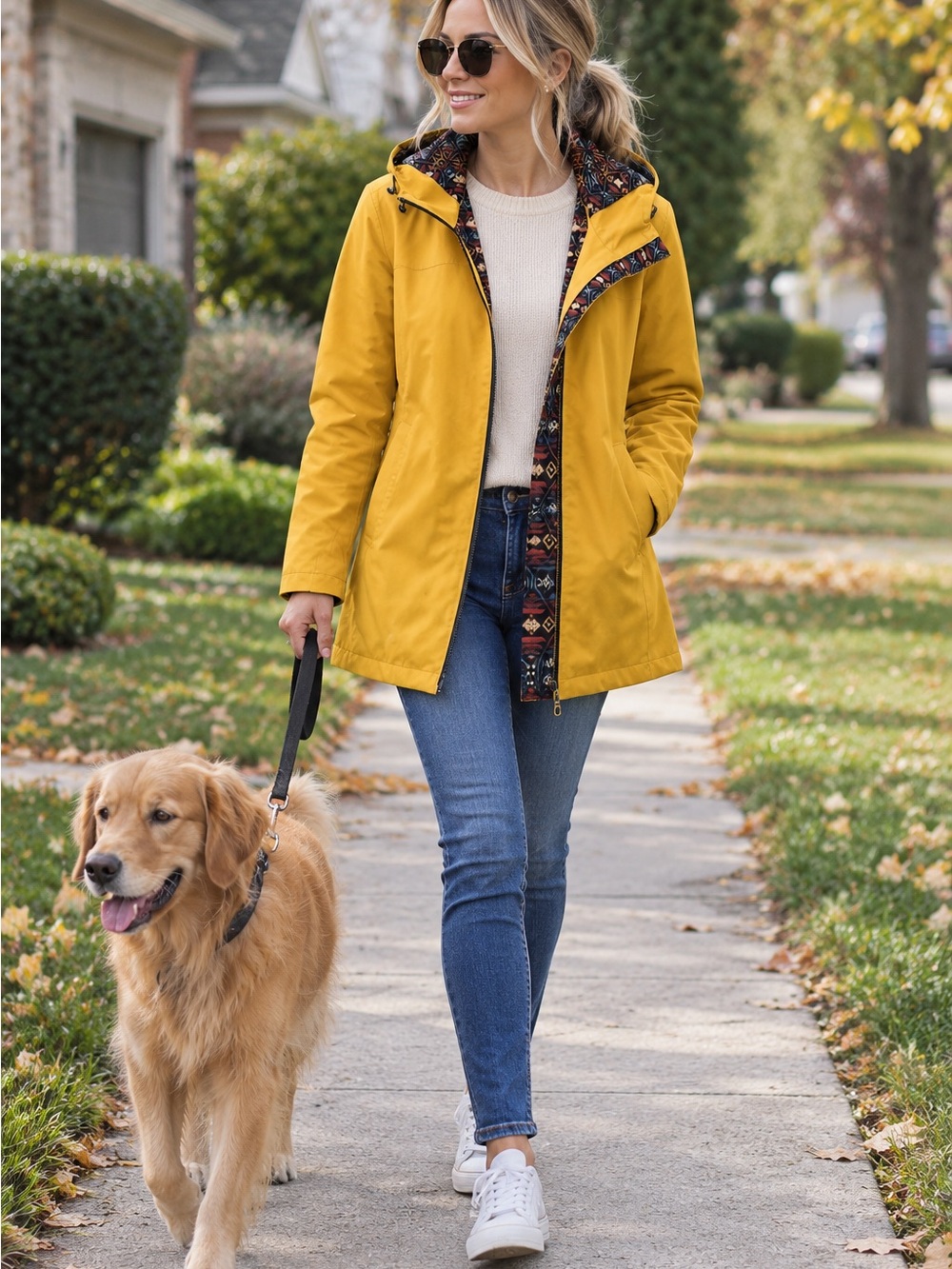 Pendleton Yellow Hooded Rain Coat